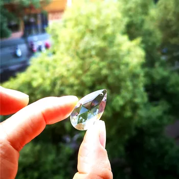 10stk/masse 28mm Crystal Marquis Klare Vinkel ' s Rive Pære Lysekrone Facetteret Spidst Ovalt Vedhæng DIY Glas Suncatcher Tilbehør