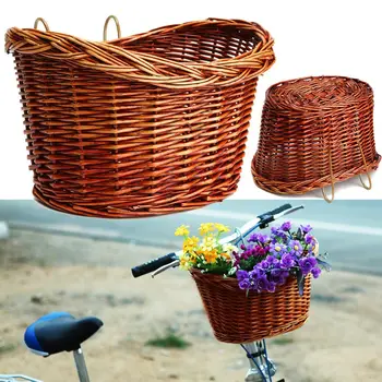 Vintage Vidjer Cykel Kurv Brun Justerbar Rem Cykel/Cycle/Shopping