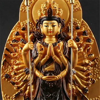 Lucky Buddha Kwan Yin StatueThe Tusind Hånd Bodhisattva Guan Yin Figur Buddhistiske Statuer, Skulpturer Hjem Indretning For Held Og Lykke