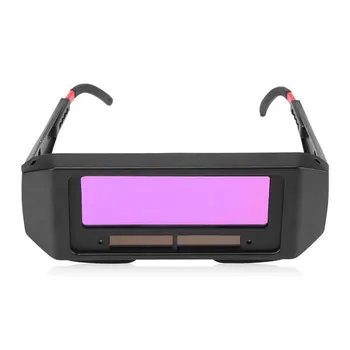Sikkerhed Maske Automatisk Øjne Beskyttelsesbriller Sol Briller 6 mm tykkelse Linse Svejsning Fotoelektriske Hjelm for byggeri-og svejsearbejde