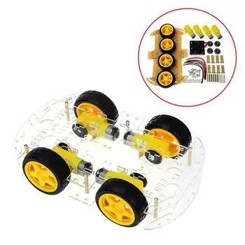 Smart Car Kit 4WD Smart Robot Bil Chassis Kits med Hastighed Encoder og batterikasse til arduino Diy Kit
