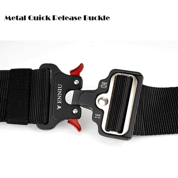 MEDYLA 5cm Men Belt Hard Metal Quick Release Buckle Tactical Belt Soft Nylon Army Combat Training Belt Gun Belt Sport Accessores