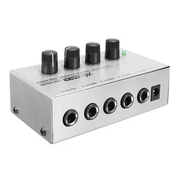 1 sæt MX400 4 Kanaler Lyd Mixer Bærbare Lav Støj Linje Mono Audio-Mixer med Power Adapter US/UK/EU/AU-Stik til KTV