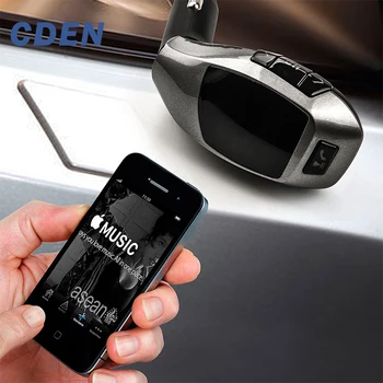Bil Bluetooth Trådløs FM-Sender MP3 Afspiller Radio Adapter Tilbehør til Bilen med TF Kort, U Disk Til iPhone, Samsung X5 af CDEN