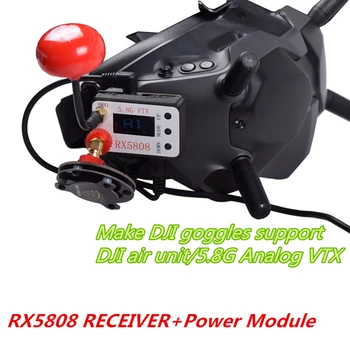 RX5808 OLED Dual-Modtager med 2-6S FPV Beskyttelsesbriller Power Module for DJI Beskyttelsesbriller HD Luft Enhed Digital/5,8 G Analog VTX/VRX Konvertering