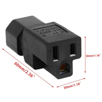 10PACK C14-Nema 5-15R vekselstrømsadapteren IEC320 C14 Til OS 5-15R-Stik Konverter Mandlige og Kvindelige Socket ChassisConversion Plug
