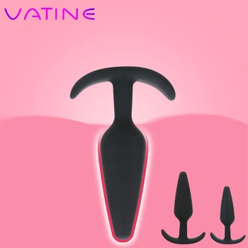 VATINE Anal Plug Sex Legetøj til Mand/Kvinde S/M/L 3 Størrelse Butt Plug Prostata Massage