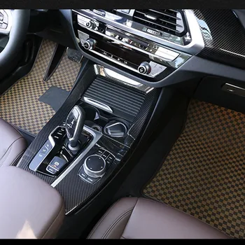 Bil Styling Konsol Gear Shift Panel Dækker Trim Til BMW X3 G01 X4 2019 Indvendigt Tilbehør Vand Cup Dekoration Strip Mærkat