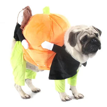 HEYPET Pet Halloween Cosplay Tøj, Sjove Græskar Hund Tøj Kostume Jumpsuits til Små og Mellemstore Hund Mops fransk Bulldog