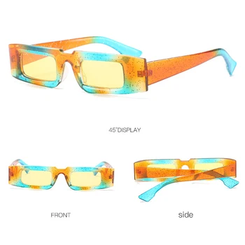 SIMPRECT 2021 Små Firkantede Solbriller Kvinder Mode Brand Designer Farverige solbriller UV400 Nuancer Til Kvinder Gafas de sol