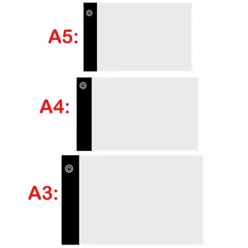 A3/A4/A5-Størrelse Tegning Tablet Led Lys Pad Tablet Diamant Maleri Beskyttelse af Øjne Lyse Kopi yrelsen Diamant Broderi art