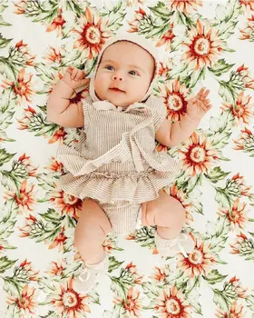 Nyfødte Kid Baby Pige Tøj Sparkedragt uden Ærmer Kjole Bomuld 1PC Outfit