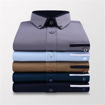 Mænd langærmet Ternet Casual Skjorte koreansk Tøj Skjorte Ternet Blusas Bluse Camisa Koszula Bluzki Mode Xadrez
