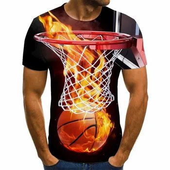 Høj Kvalitet 2020 Nye Mode T-shirt Tre-dimensionelle 3D Printet T-shirt, flamme Top t-shirt