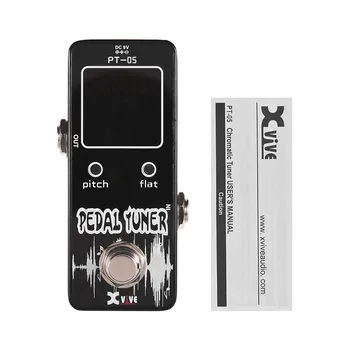 Guitar Sound Processing Pedal Kromatisk Tuner Pedal med Pitch Kalibrering & Flat Tuning Full Metal Shell True Bypass
