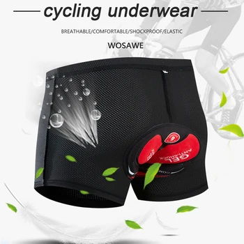 WOSAWE Mænds Cykling Undertøj 3D-Gel Polstrede cykelshorts, Downhill Mtb Tights Åndbar Hurtig Tør Cykel Tøj