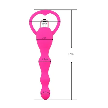 BLACKWOLF Anal Vibrator Sex Legetøj til Kvinder Anal Perler Vibrator Gay-Toy Prostata Massage Glat Silikone Butt Plug Voksen Produkter