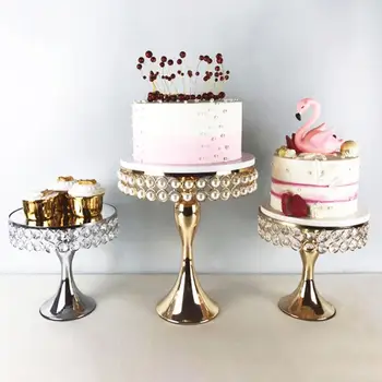 Runde Cupcake Fødselsdag Dessert Display Rack Bryllup Part Kage Holder Stand