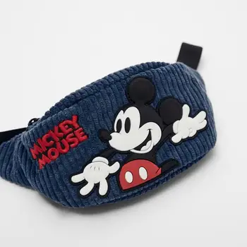 Disney foråret nye mode afslappet drenge pige brystet taske plys udskrivning søde tegneserie Mickey bælte taske pige mønt pung tasker