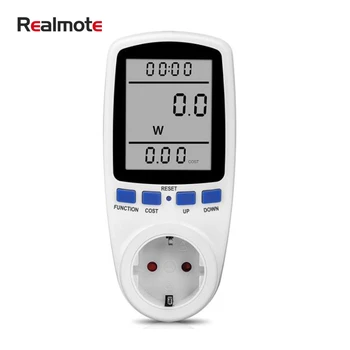 Realmote 220v Måling socket analyzer AC power meter digital energy eu watt Lommeregner overvåge el-forbrug