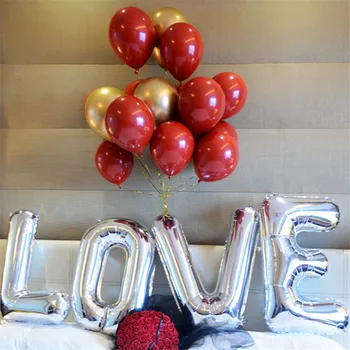 Stor Guld Sølv Kærlighed Folie Balloner 18inch Pink Hjerte Helium-Ballon, Fødselsdag, Valentinsdag Engagement Indretning af Forbrugsstoffer