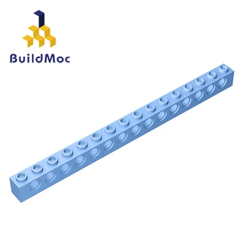 BuildMOC Kompatibel Samler Partikler 3703Technic Mursten 1x16 med Hul Til byggesten Dele DIY LOGO Pædagogiske gave Toy