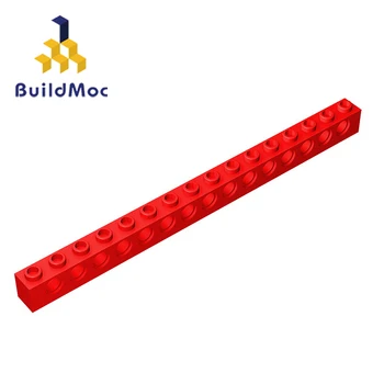 BuildMOC Kompatibel Samler Partikler 3703Technic Mursten 1x16 med Hul Til byggesten Dele DIY LOGO Pædagogiske gave Toy
