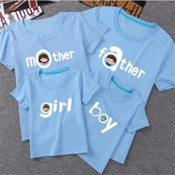 LILIGIRL Familie Bomuld T-shirts Mor og Mig Tøj Far Mor Piger Drenge Shirts Toppe til Mor, Datter, Søn Matchende Tøj
