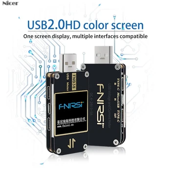 USB-Tester FNB38 Hurtig Opladning Protokol Kapacitet Test Strøm Og Spænding Meter Intelligent QC4+ PD3.0 2.0 PPS Sikkerhed Tester