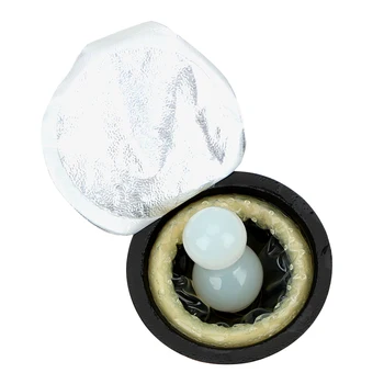 VATINE 1stk/3stk Naturlig Latex Ultra Tynd Dual Perler Dotted Kondomer G-spot Stimulator Forsinke Ejakulation Voksen Sex Produkter