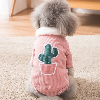 Søde Kaktus Pet Tøj Hund Coat Jakke til Hunde Kostume Vinter Varm Hund Tøj Fløjlsbukser Hunde Kæledyr Tøj til Hunde