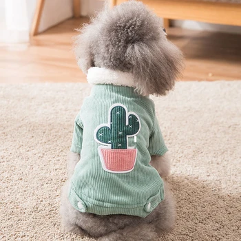 Søde Kaktus Pet Tøj Hund Coat Jakke til Hunde Kostume Vinter Varm Hund Tøj Fløjlsbukser Hunde Kæledyr Tøj til Hunde