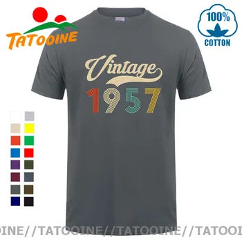 Brugerdefineret Thanksgiving Day Bedste gave t-Shirts 1957 Vintage Klassisk 43 År Fødselsdag Tshirt mænds Fathe ' s Day Gave T-Shirt