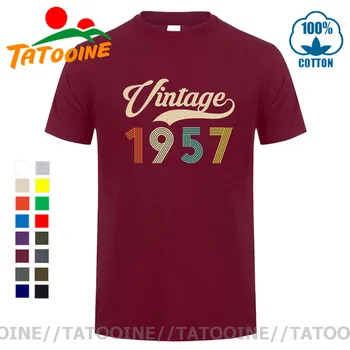 Brugerdefineret Thanksgiving Day Bedste gave t-Shirts 1957 Vintage Klassisk 43 År Fødselsdag Tshirt mænds Fathe ' s Day Gave T-Shirt