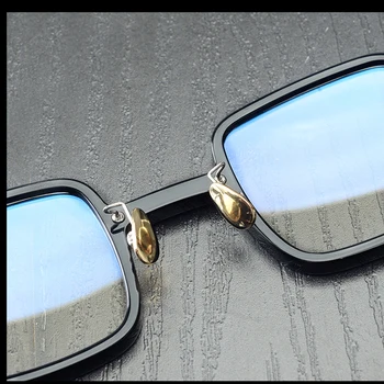 Håndlavede briller ramme små firkantede retro-frame uden næse puder nærsynethed briller
