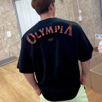 Afslappet Mænd T-shirt OLYMPIA Sommeren Mand Tshirt Mode Toppe Streetwear Mandlige T-shirts Hip Hop Mærke Tøj Herre Tee T-Shirt til Mænd