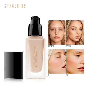 STAGENIUS Face Foundation Stick Makeup Mat Fuld Dækning Flydende Glat Concealer Vandtæt Base Foundation Kosmetik