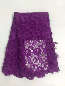 Gratis Forsendelse! høj kvalitet Lace Lace /nigerianske lace fabrics/vandopløselige afrikanske blonde stof til bryllup kjole 5yards KR472
