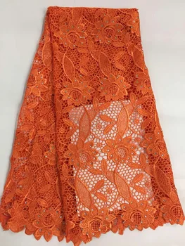 Gratis Forsendelse! høj kvalitet Lace Lace /nigerianske lace fabrics/vandopløselige afrikanske blonde stof til bryllup kjole 5yards KR472