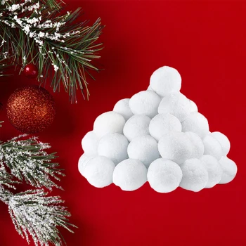 50stk 7,5 cm Indendørs Realistisk Falske Bløde Snebolde for Fight Spil Jul Sjove Udendørs interaktivt legetøj legetøj vintersport legetøj
