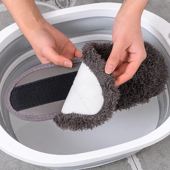 Kvinders tøfler 2020 Nye Design aftagelig vaskbar-Gulvtæppe, Tøfler Hjem Mikrofiber Støv Tør Moppe tøfler Damer