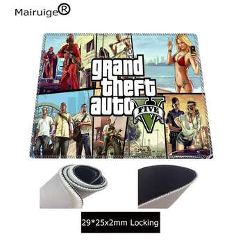 Grand Theft Auto GTA Stor musemåtte Gamer Låsning Edge Tastatur, Mus Mat Gaming Hastighed Musemåtte til CS GO LOL Dota2