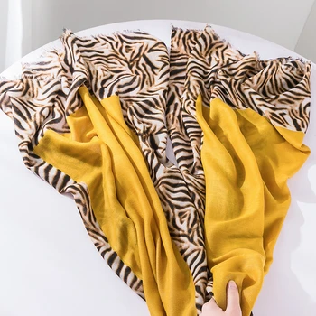 2020 Nye Mode Kvinder Bomulds Tørklæde Almindelig Zebra Patchwork Stranden Hijab, Sjaler og Wraps Kvindelige Foulards Echarpe Designer 180*90Cm