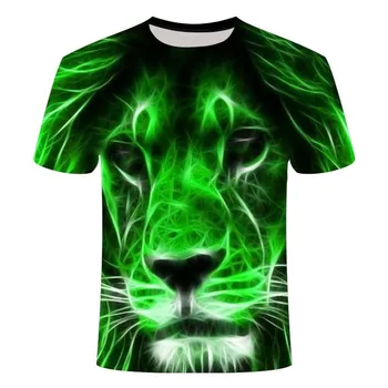 Kortærmet T-shirt 3D printet animal T-shirt kort ærme sjove design, casual-shirt T-shirt mandlige Halloween T-shirt Asian 110-6XL