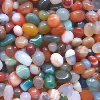 1000g tumlede gemstone blandet sten naturlige rainbow farverige sten mineral agat til chakra healing