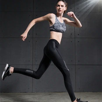 Trænings-Og Problemfri Yoga Bukser Kvinder Gym Sport Leggings Med Sportstøj Til Kvinder Kvinde Running Tights Stribede Tynde Uddannelse Gym Leggings