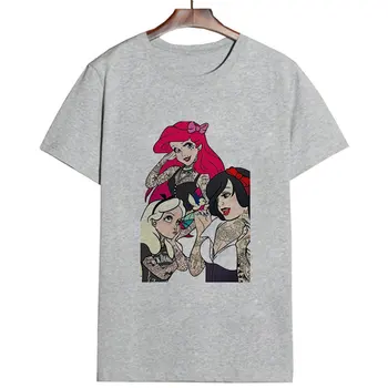 Sommeren Ropa Mujer 2019 Harajuku-Shirt Sjove Æstetiske Mode Prinsesse T-Shirt Streetwear Tumblr Tshirt Kvinder Animal Print T-Shirt