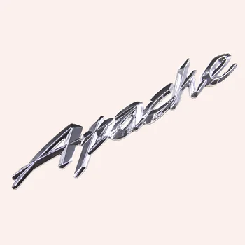 2stk APACHE motorcykel logo badge, forsynes køretøjet logo sølv metal tværsnit lim LOGO for TV Apache