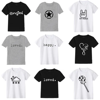 Sommer Fashion Børns Bomuld T-shirt 2020 drenge T-shirt til piger toppe udskrive grafiske t-shirts, børnetøj 2-10 år