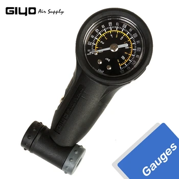 GIYO Mountainbike GG-05 Twin-ventil Dæk trykmåler for Presta/Schrader Ventil Cykel Pumpe Barometer